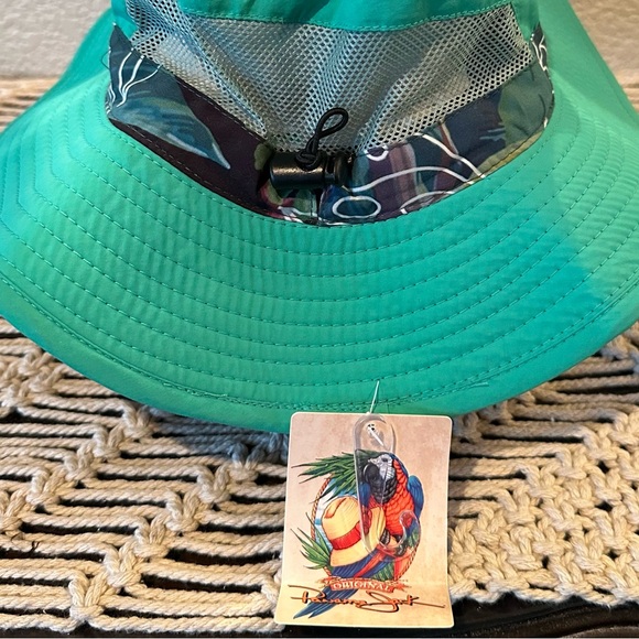 Panama Jack Green Tropical Mesh Nylon Boonie Sun Hat - Picture 10 of 13